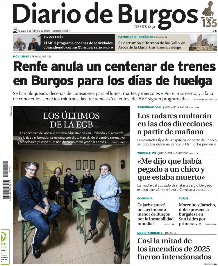 Portada de Diario de Burgos (Espa&ntilde;a)