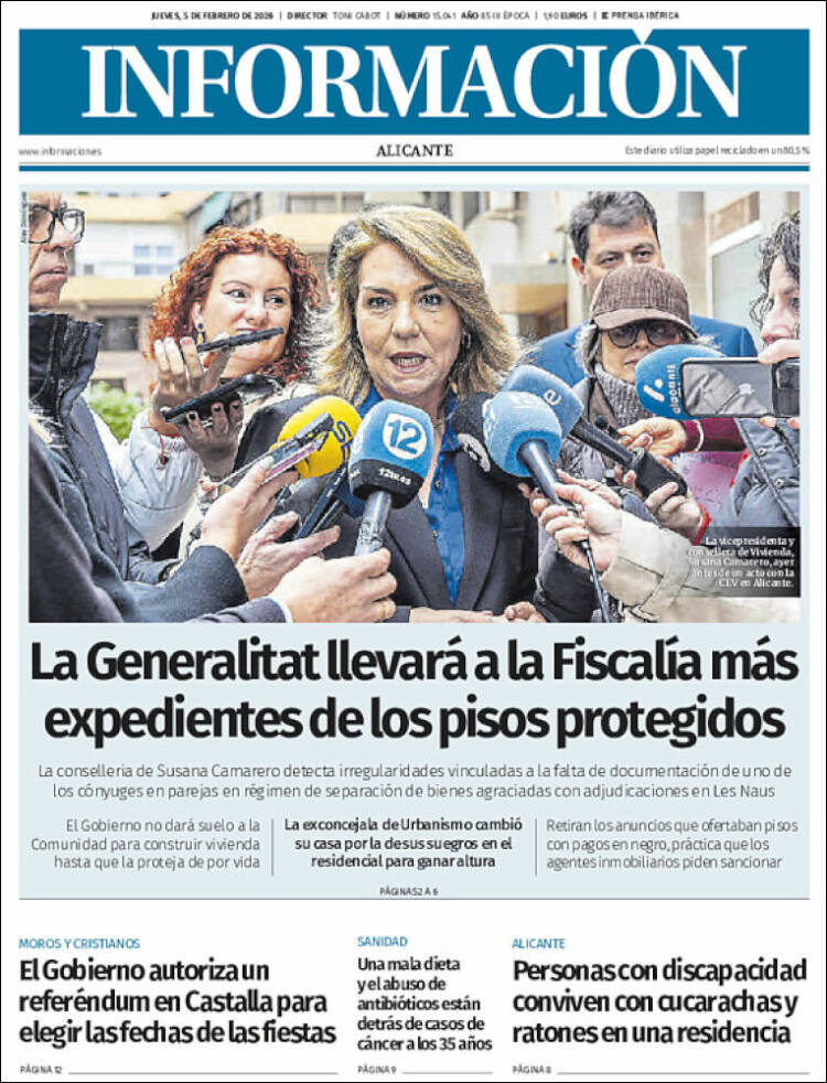 Portada de Diario Información (Espa&ntilde;a)