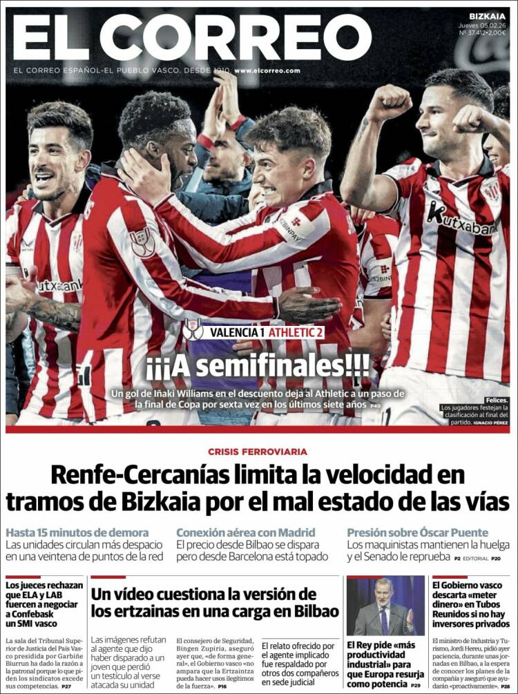 Portada de El Correo (Espa&ntilde;a)