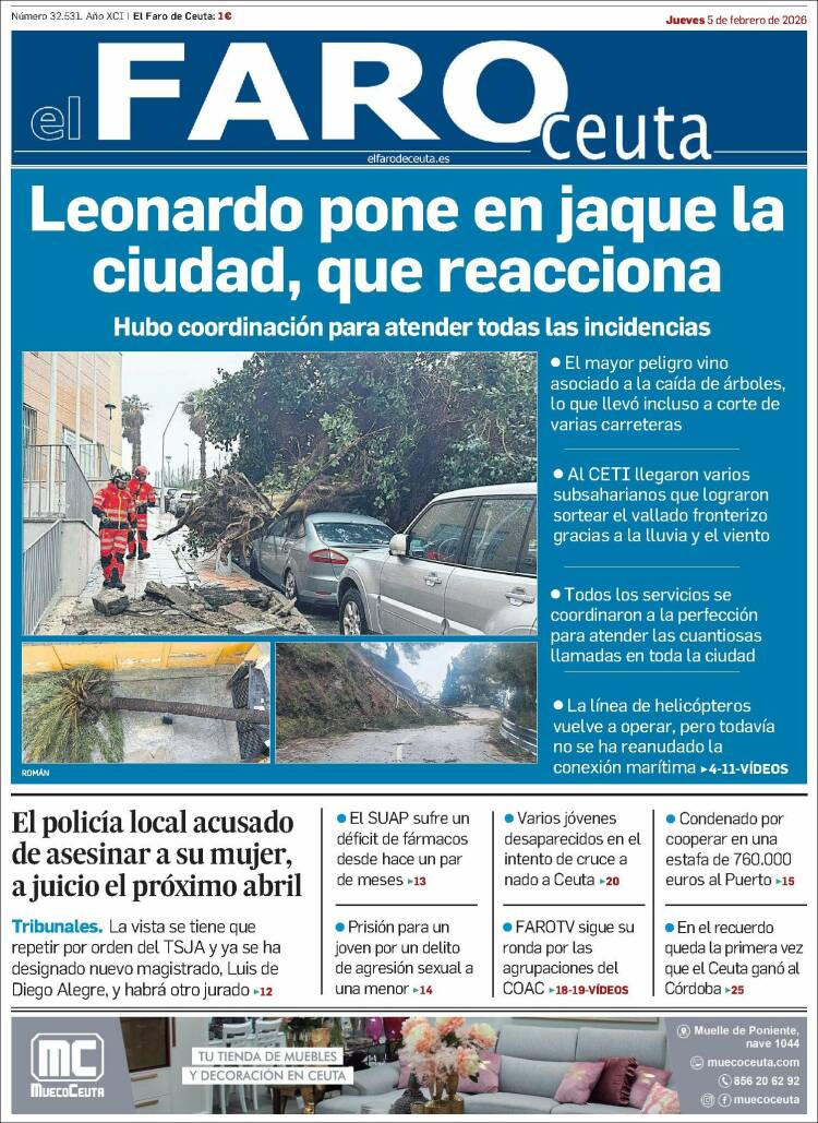 Portada de El Faro de Ceuta (Espa&ntilde;a)