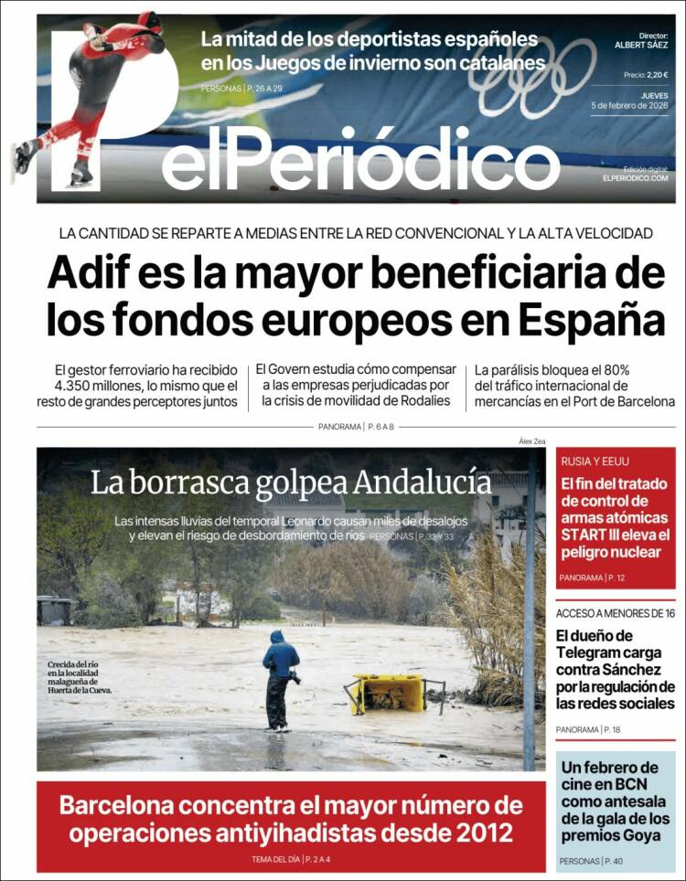 Portada de El Periódico (España)