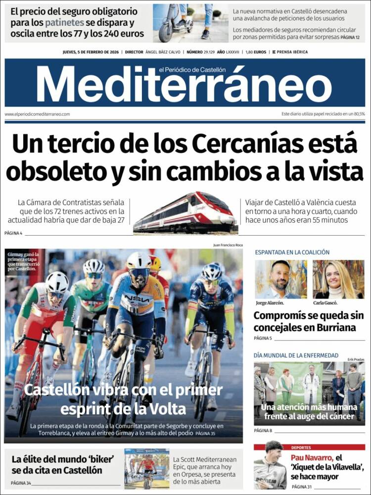 Portada de El Periódico Mediterraneo (Espa&ntilde;a)