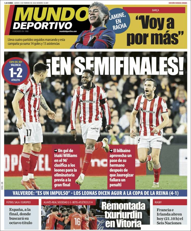 Portada de Mundo Deportivo Bizkaia (Espa&ntilde;a)