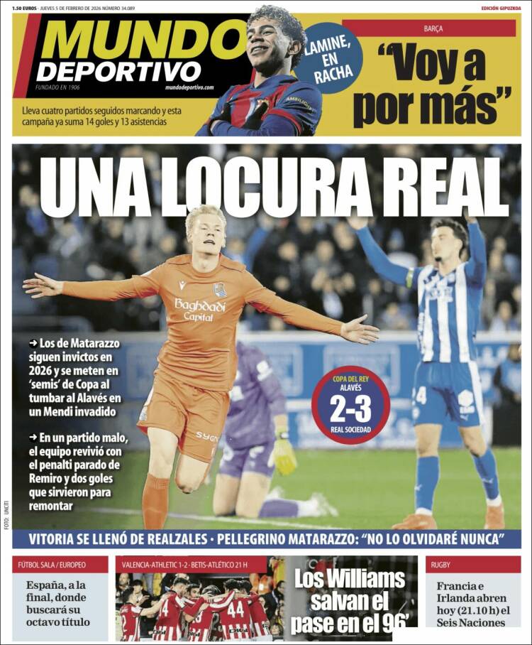Portada de Mundo Deportivo Gipuzkoa (Espa&ntilde;a)