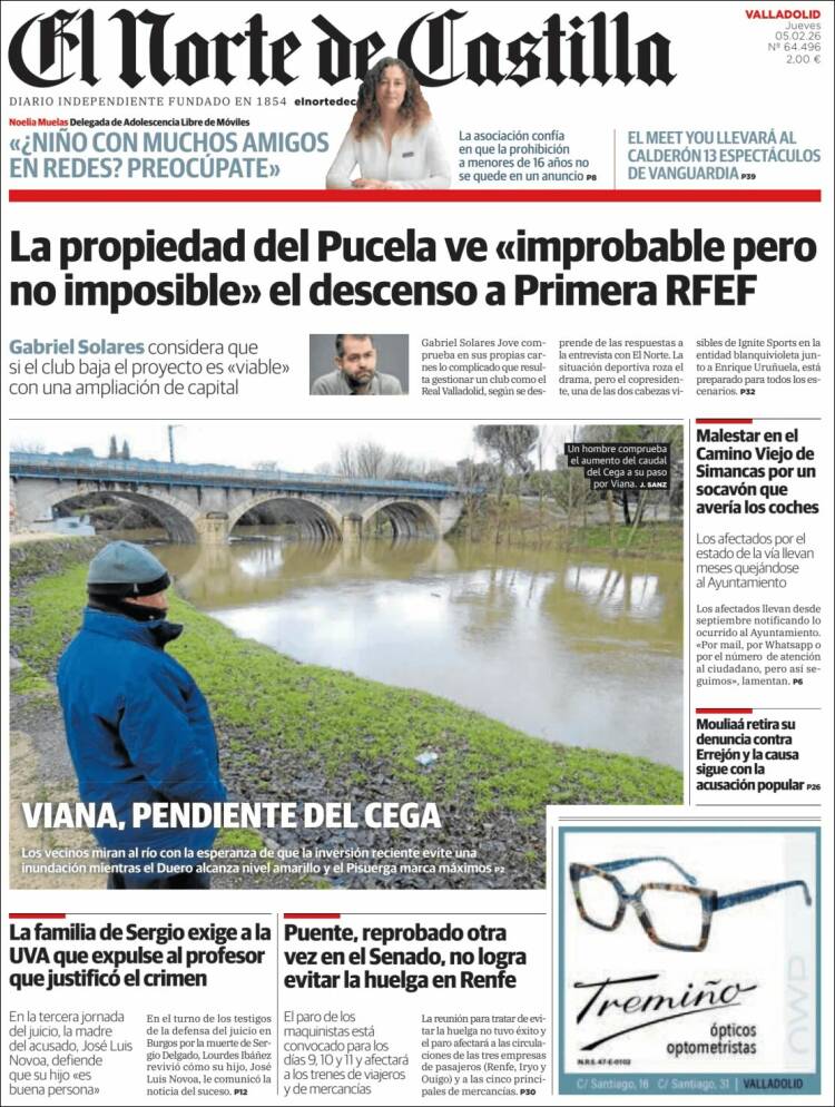 Portada de Norte de Castilla - Valladolid (Espa&ntilde;a)