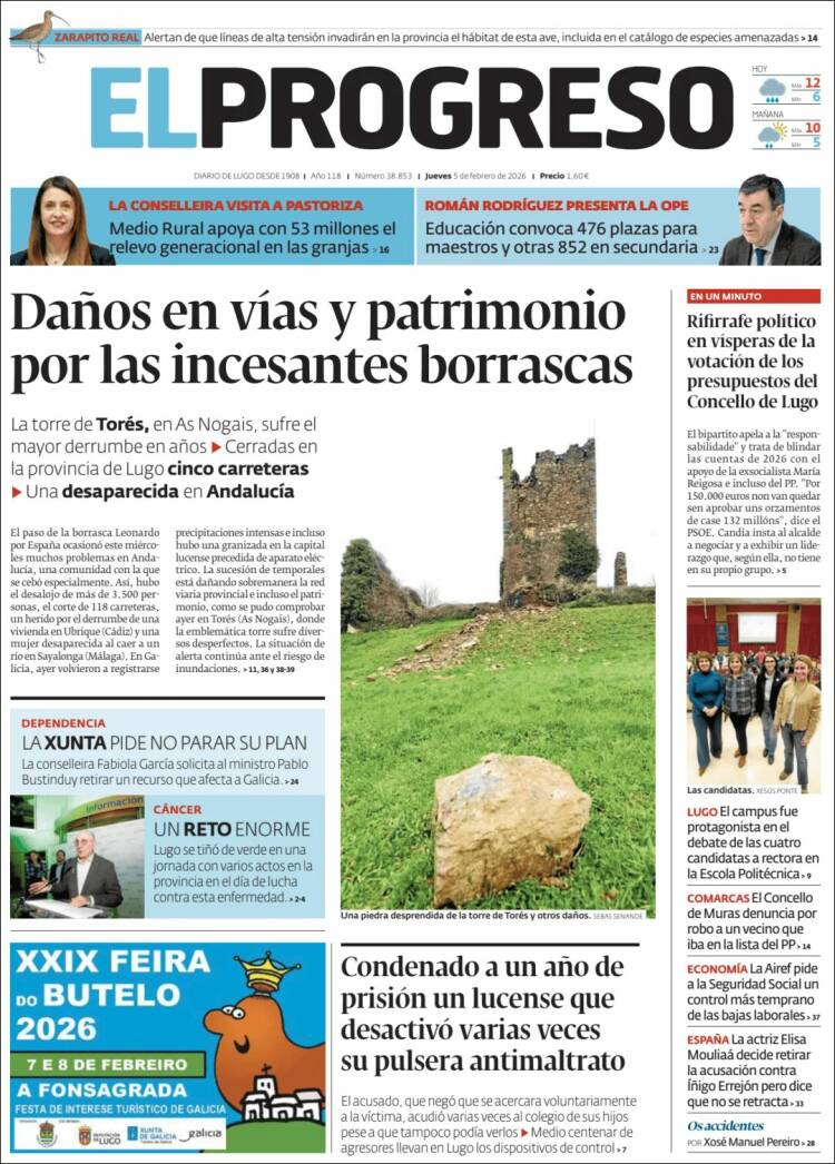 Portada de El Progreso (Espa&ntilde;a)