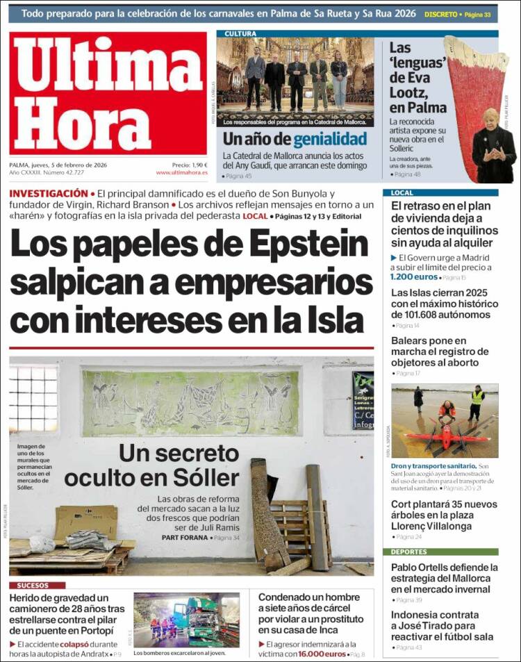 Portada de Última Hora (Espa&ntilde;a)