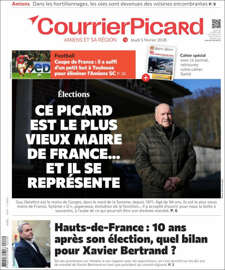 Portada de Courrier Picard (Francia)