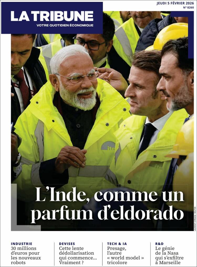 Portada de La Tribune (Francia)