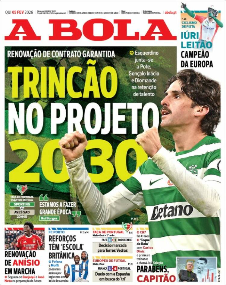 Portada de A Bola (Portugal)
