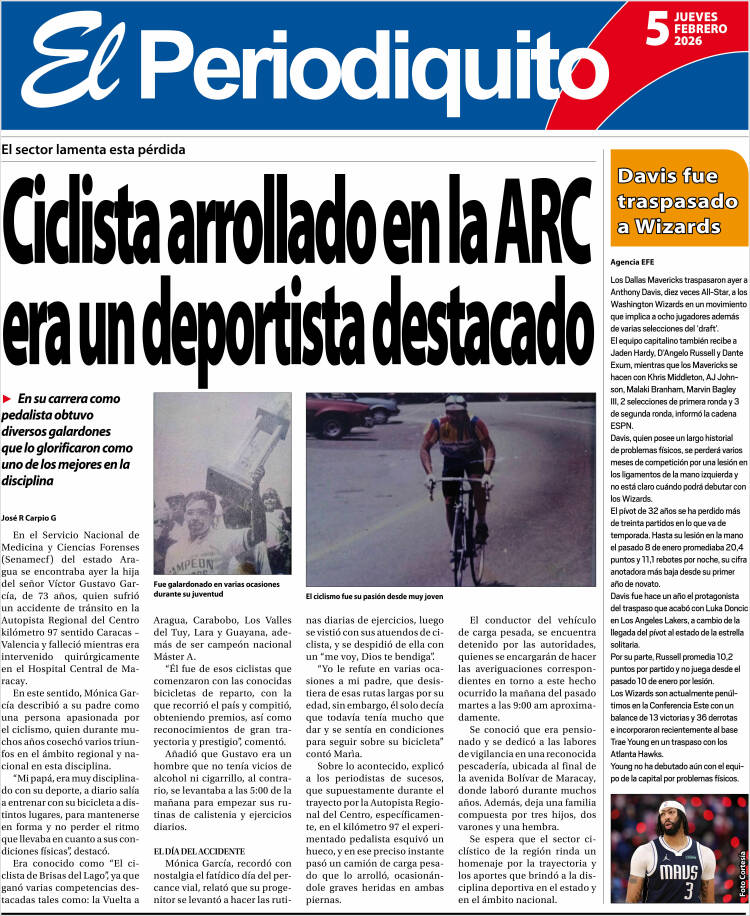Portada de Periodiquito de Aragua (Venezuela)