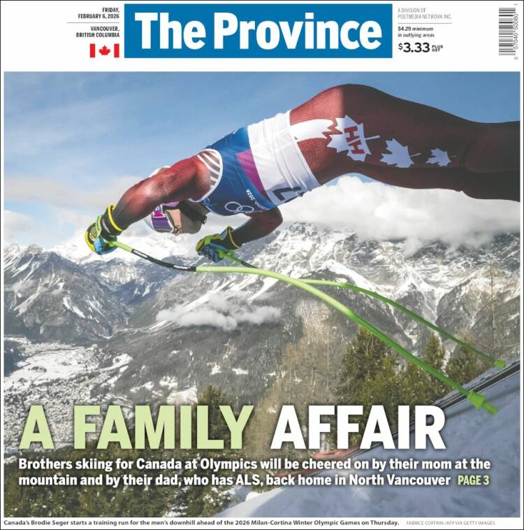 Portada de The Province (Canad&aacute;)