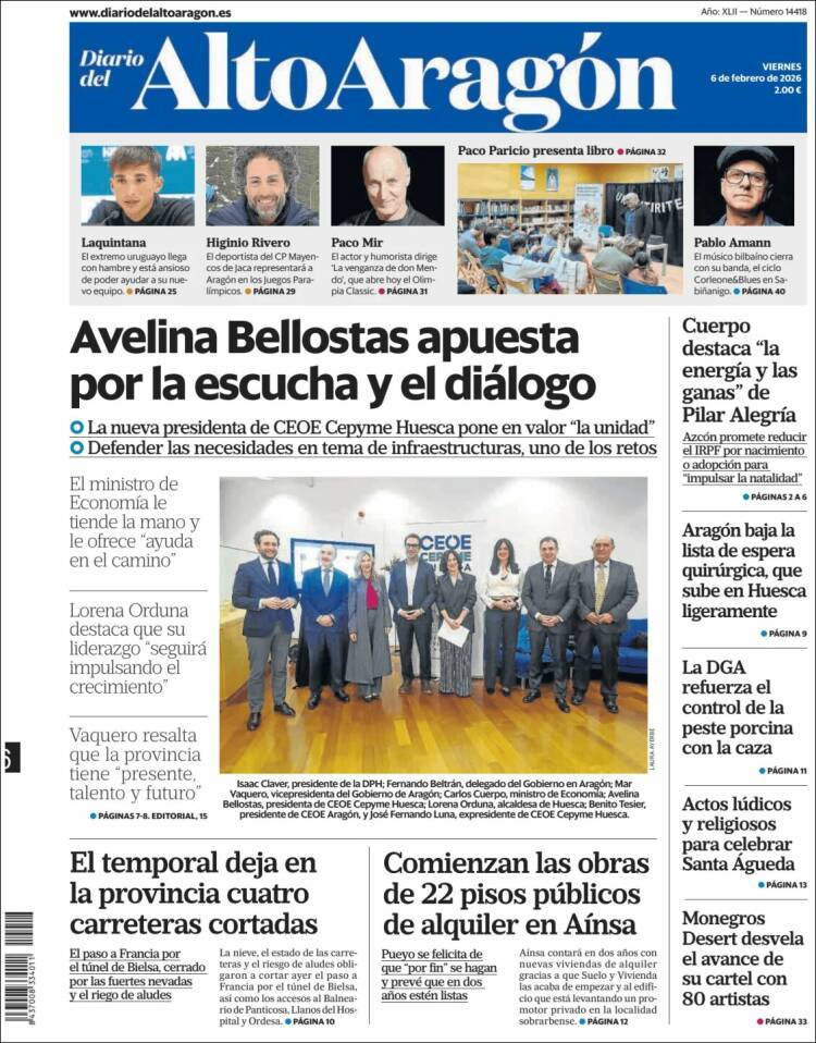 Portada de Diario del AltoAragón (Espa&ntilde;a)