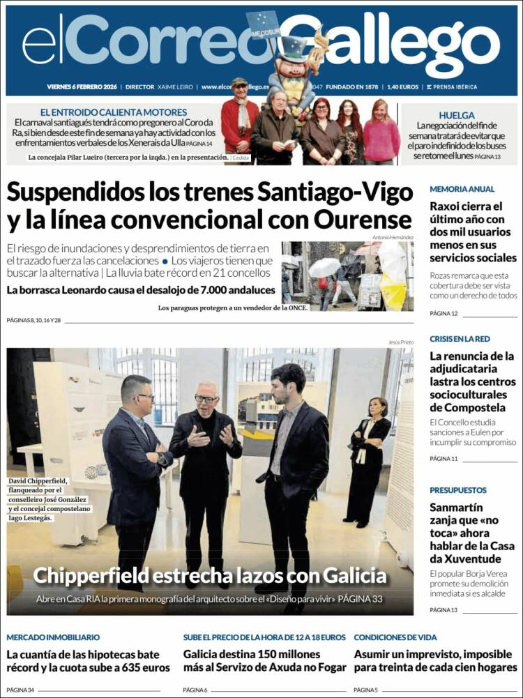 Portada de El Correo Gallego (Espa&ntilde;a)