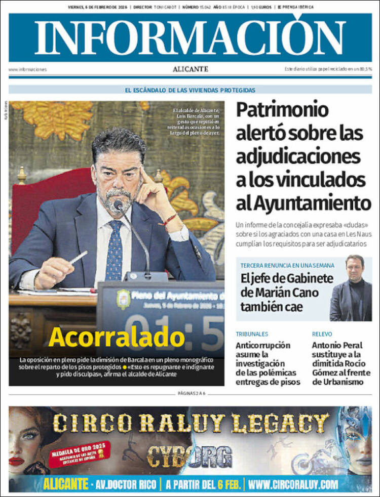 Portada de Diario Información (Espa&ntilde;a)