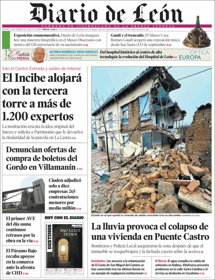 Portada de Diario de León (Espa&ntilde;a)