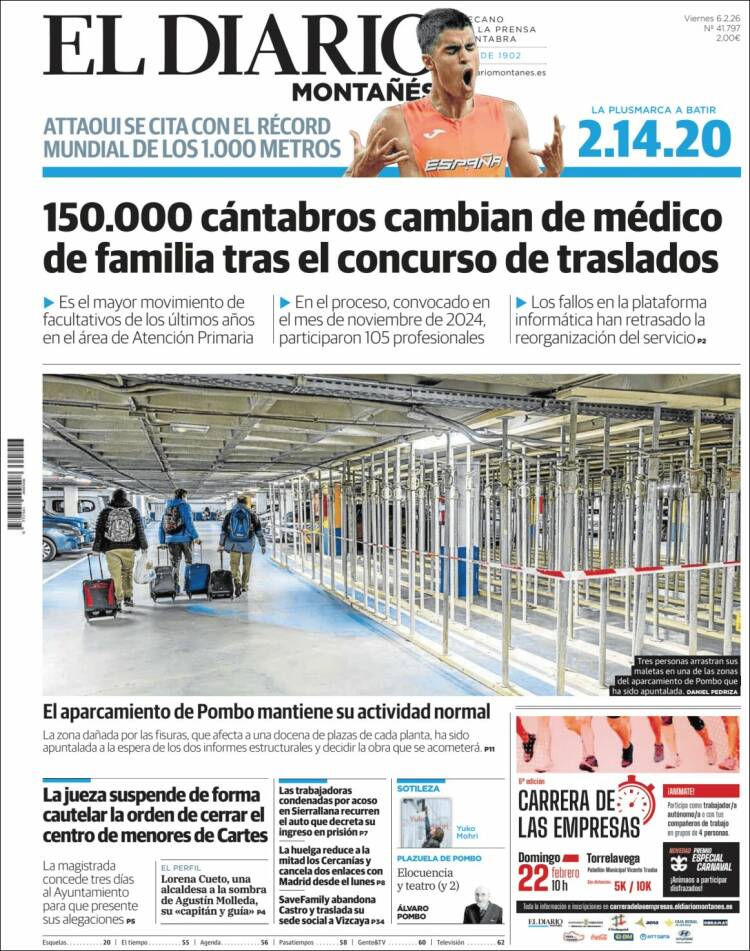 Portada de El Diario Montañés (Espa&ntilde;a)