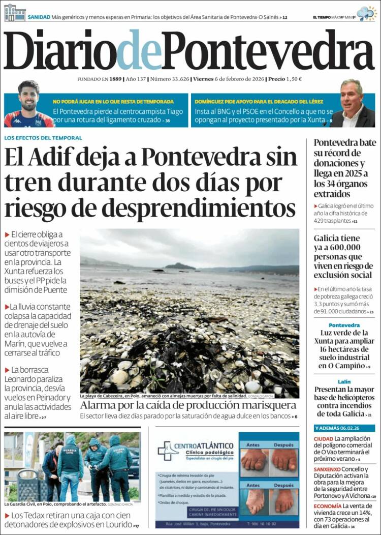 Portada de Diario de Pontevedra (Espa&ntilde;a)