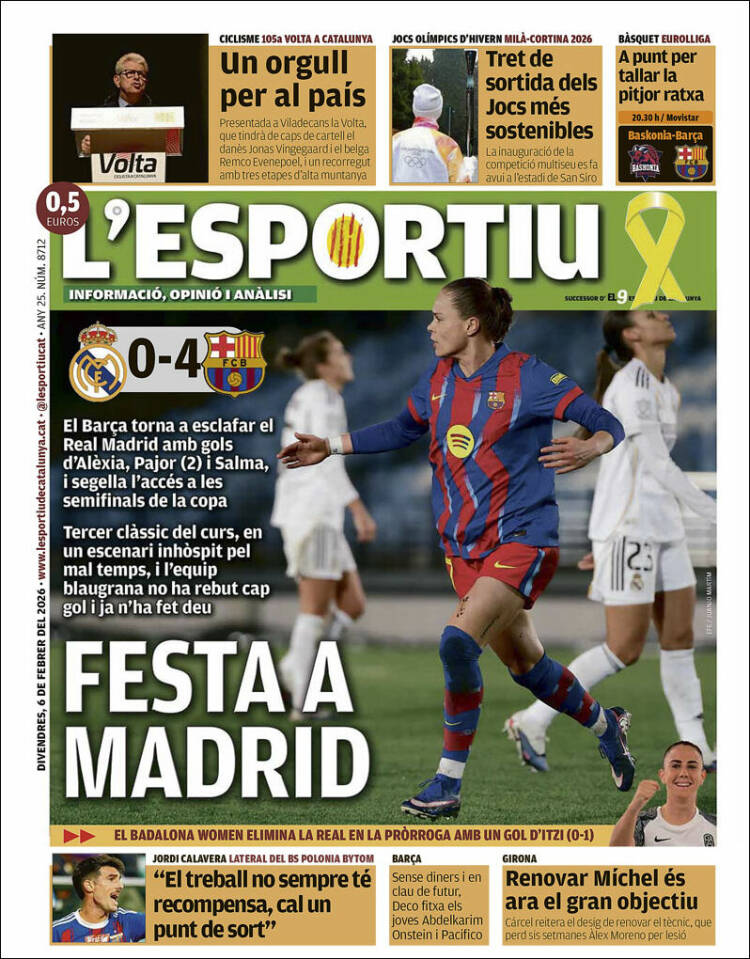 Portada de L'Esportiu (Espa&ntilde;a)