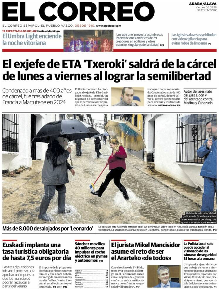 Portada de El Correo - Álava (Espa&ntilde;a)