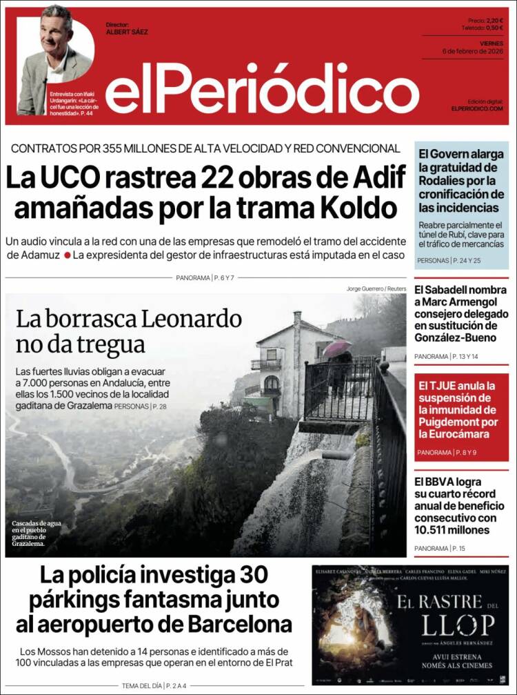 Portada de El Periódico (España)