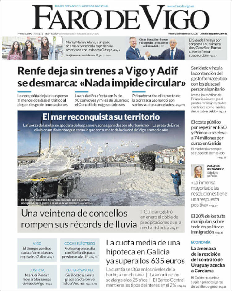 Portada de Faro de Vigo (Espa&ntilde;a)