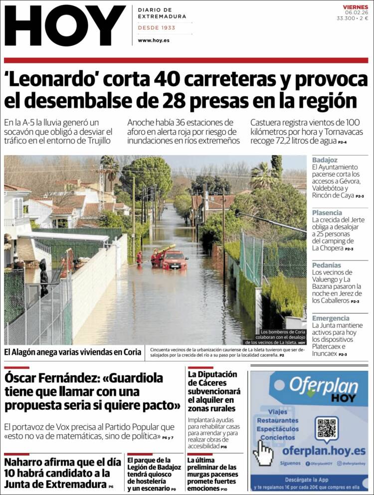 Portada de Hoy - Badajoz (Espa&ntilde;a)