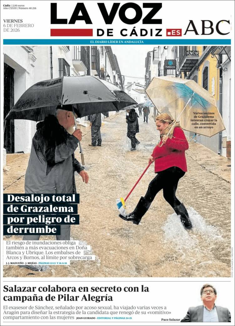 Portada de La Voz de Cádiz (Espa&ntilde;a)