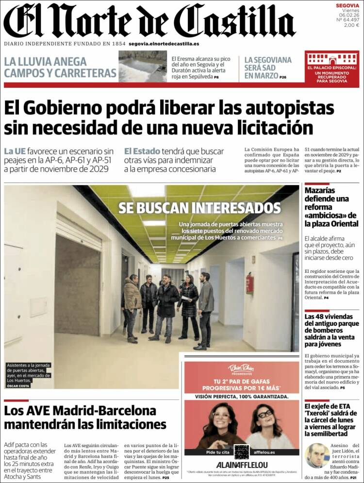 Portada de Norte de Castilla - Segovia (Espa&ntilde;a)