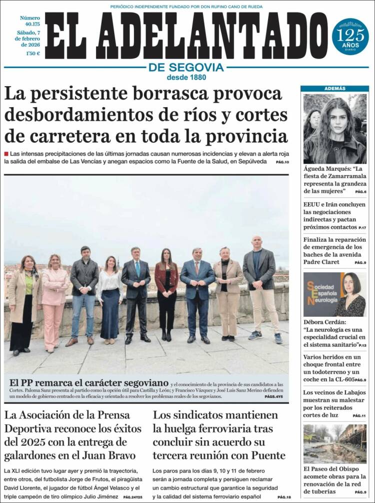 Portada de El Adelantado de Segovia (Espa&ntilde;a)