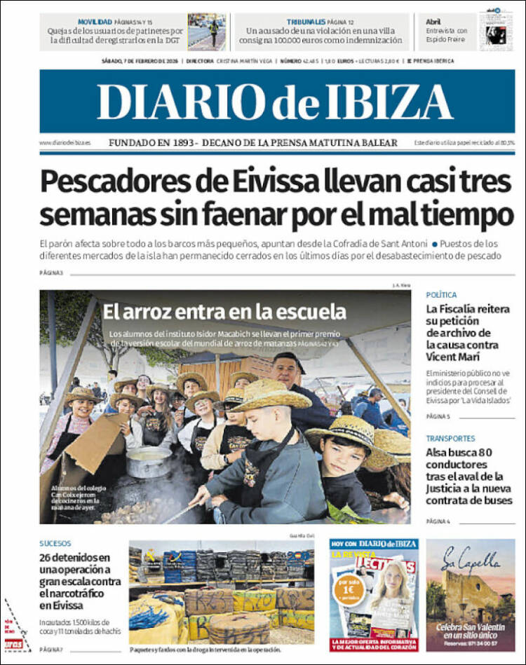 Portada de Diario de Ibiza (Espa&ntilde;a)