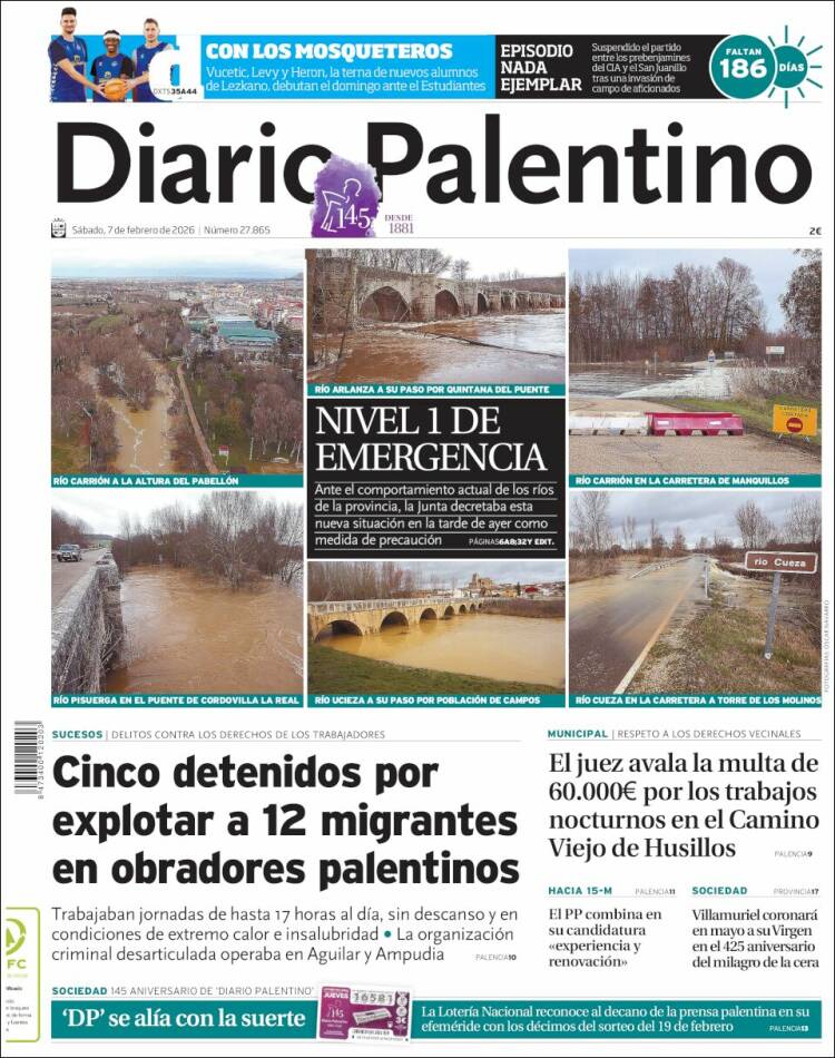 Portada de Diario Palentino (Espa&ntilde;a)