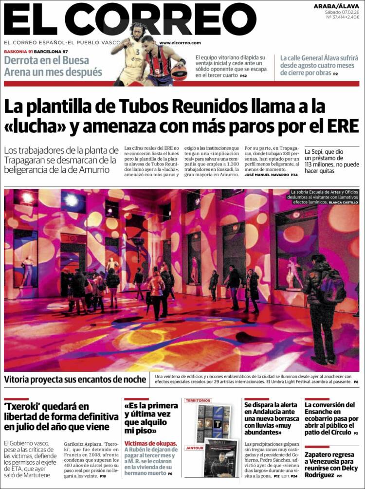 Portada de El Correo - Álava (Espa&ntilde;a)