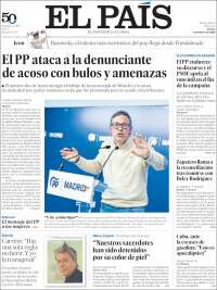 Portada de El País (Espagne)
