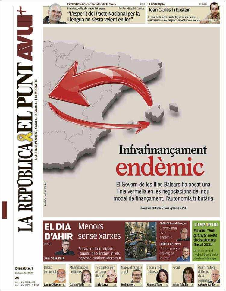 Portada de El Punt Avui (Espa&ntilde;a)