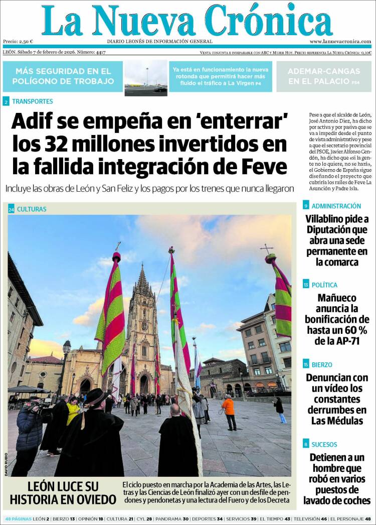 Portada de La Nueva Crónica (Espa&ntilde;a)