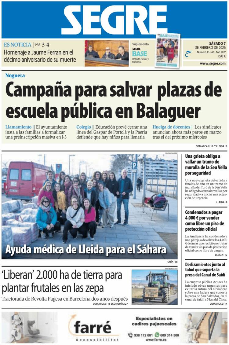 Portada de Segre  (Espa&ntilde;a)