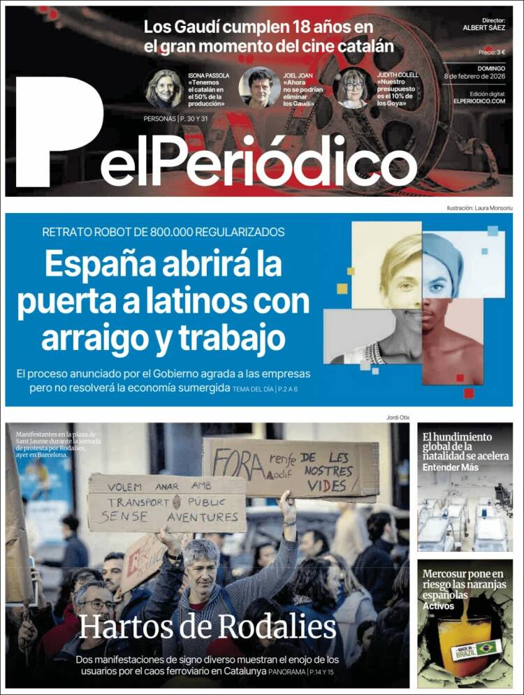 Portada de El Periódico (España)