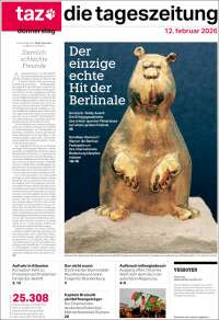 Portada de Die Tageszeitung (Alemania)