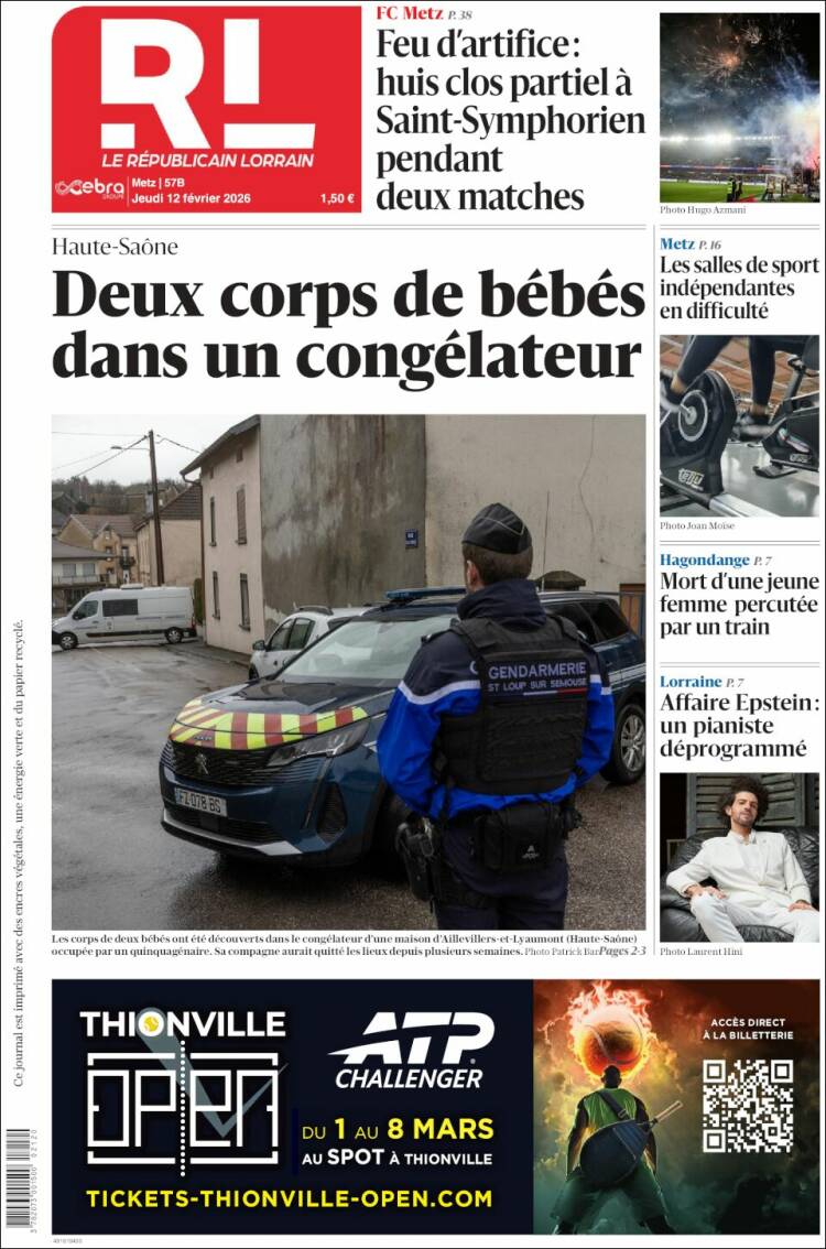 Portada de Le Republicain Lorrain (France)