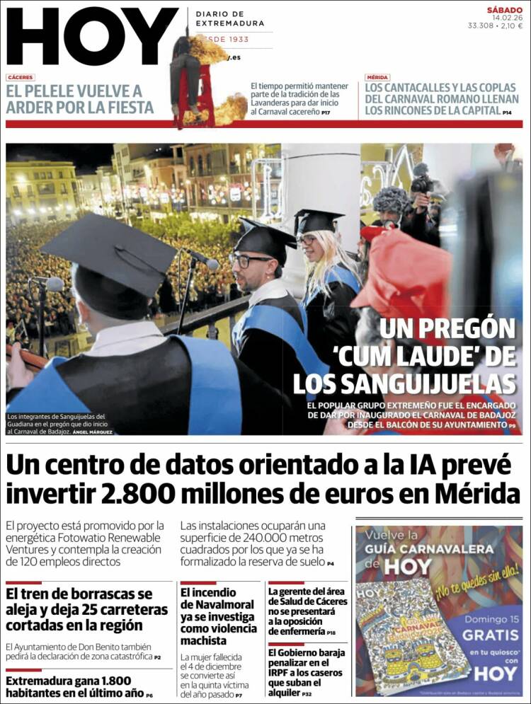 Portada de Hoy - Caceres (Spain)