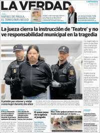 Portada de La Verdad de Cartagena (Espa&ntilde;a)