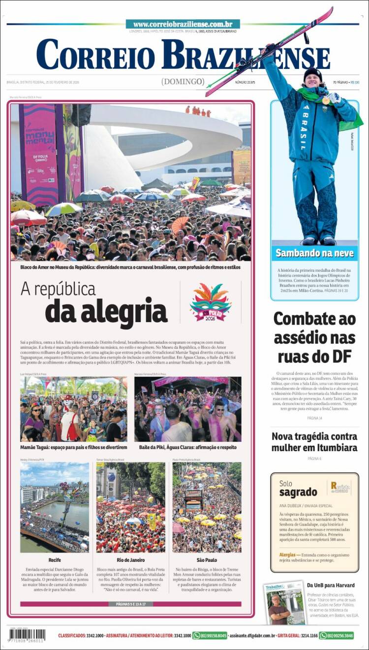 Portada de Correio Braziliense (Brasil)