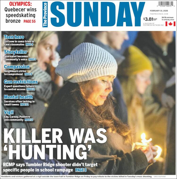 Portada de The Province (Canad&aacute;)