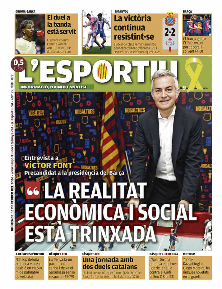 Portada de L'Esportiu (Espa&ntilde;a)