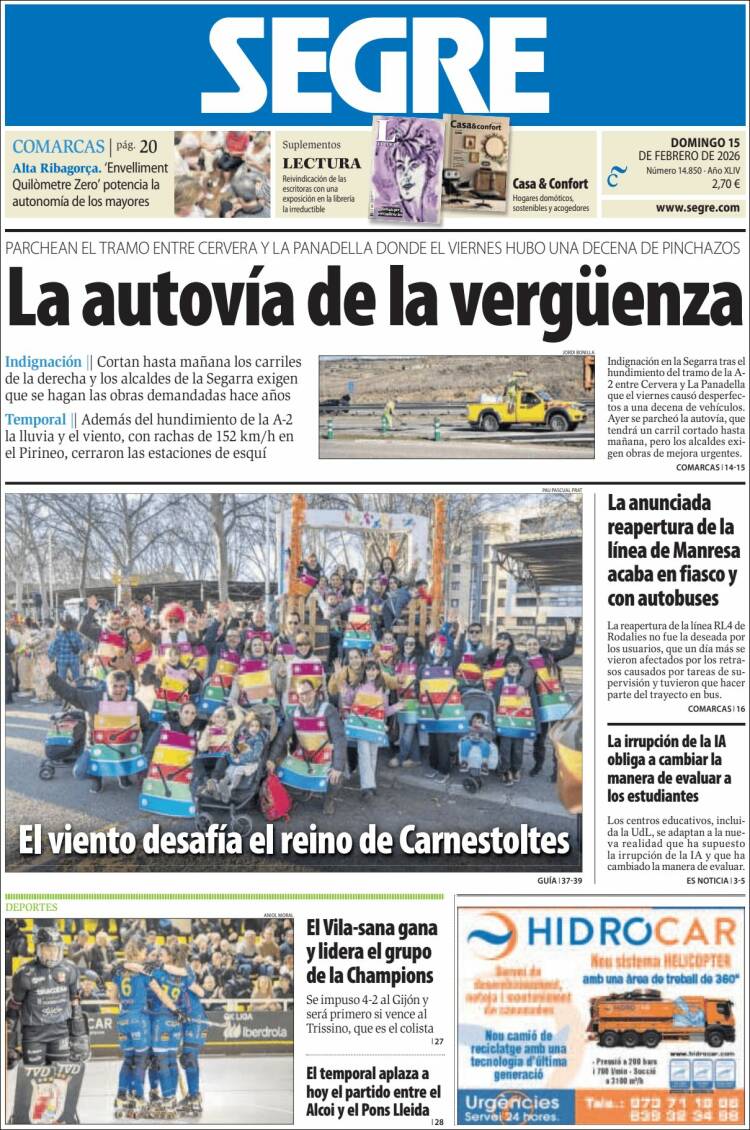 Portada de Segre  (Espa&ntilde;a)