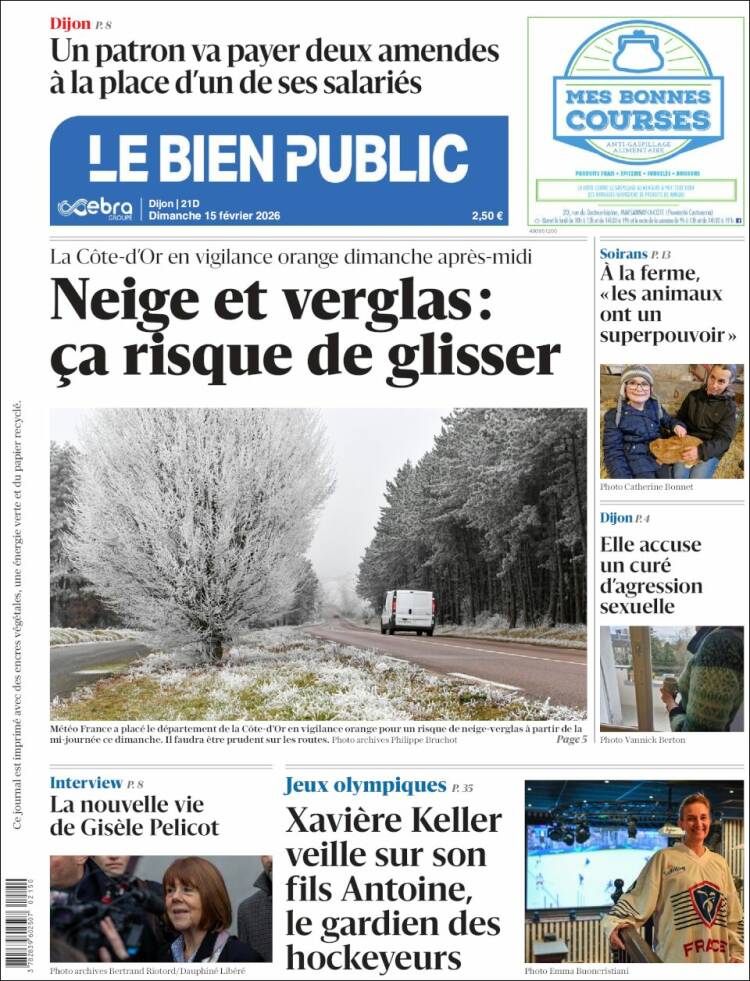 Portada de Le Bien Public (Francia)