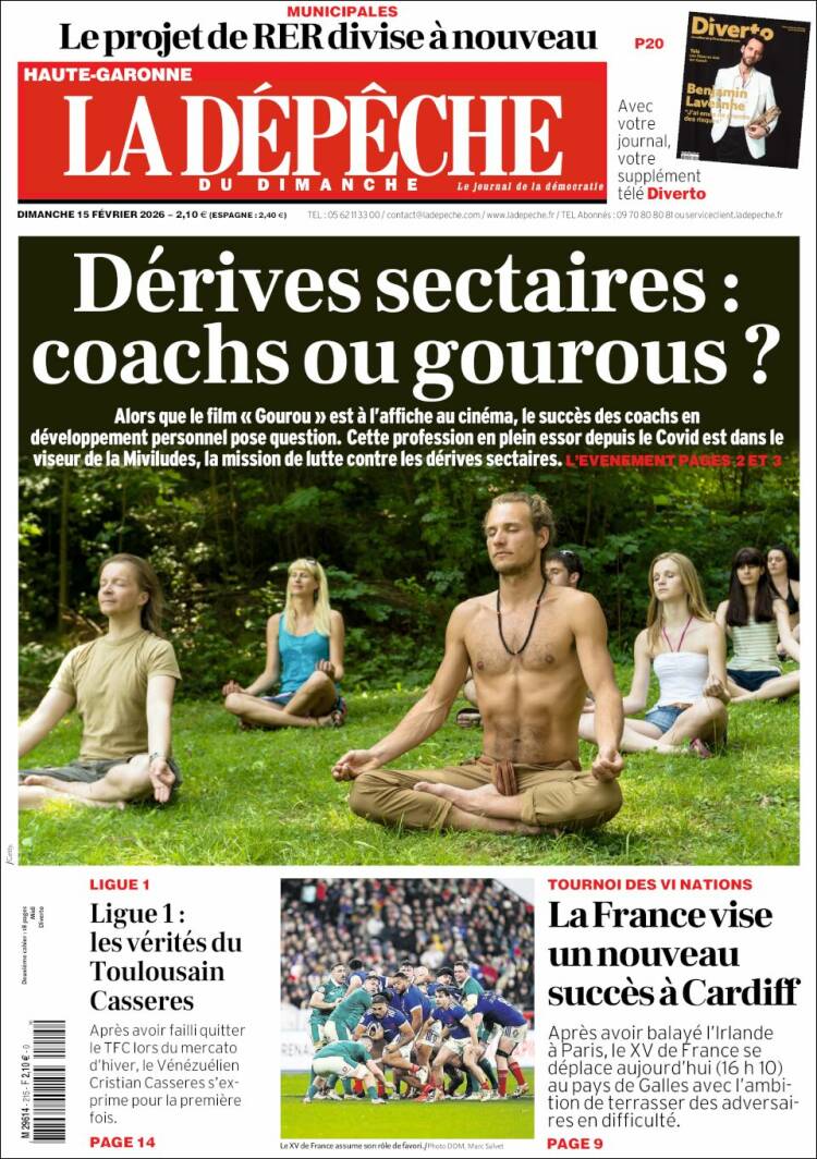 Portada de La Dépêche du Midi (Francia)