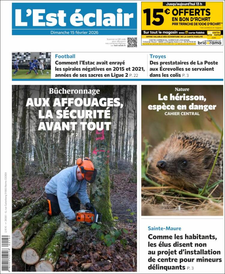 Portada de L'Est Eclair (Francia)