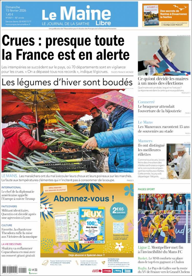 Portada de Le Maine Libre (Francia)